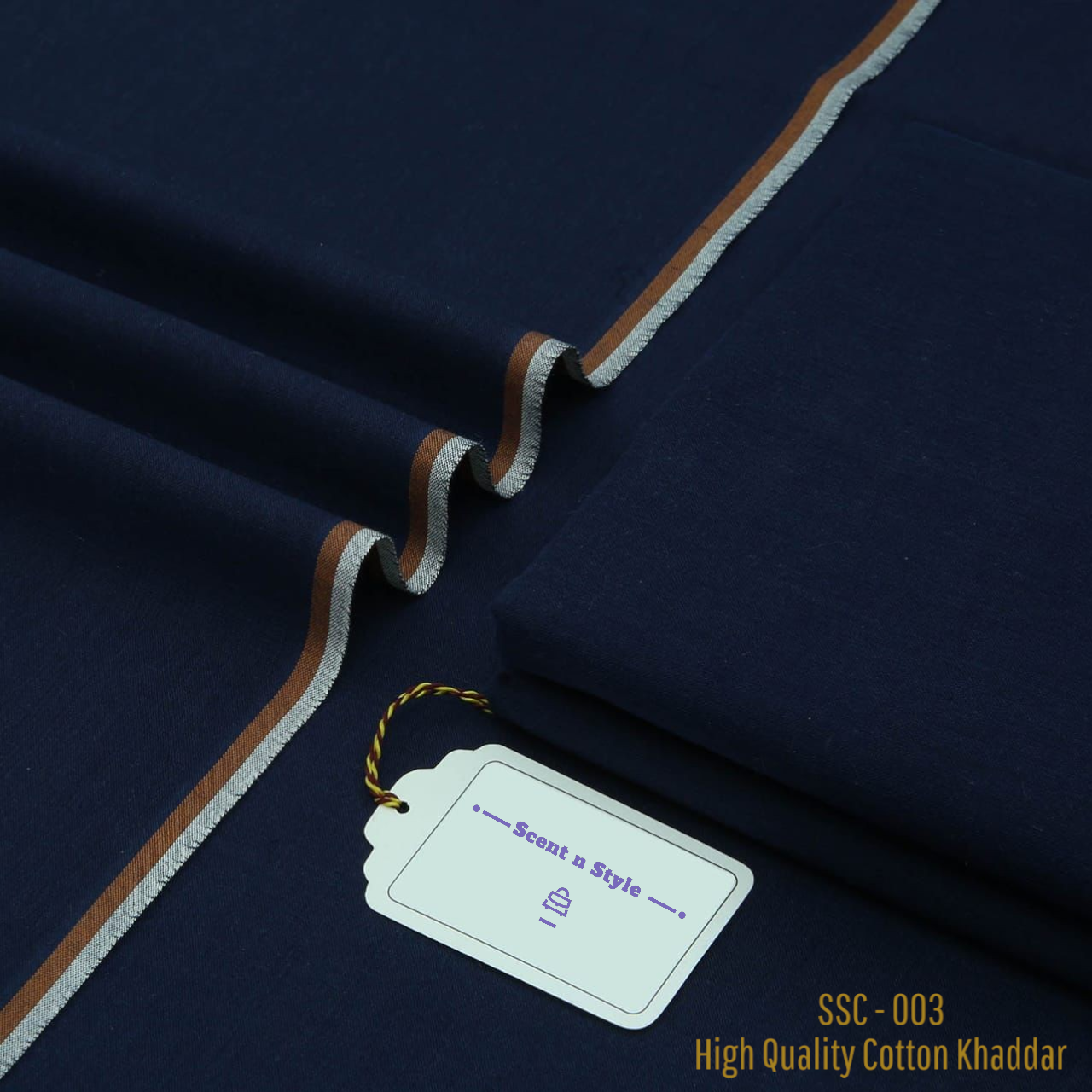 Navy Blue Cotton Khaddar ( SSC - 003 )