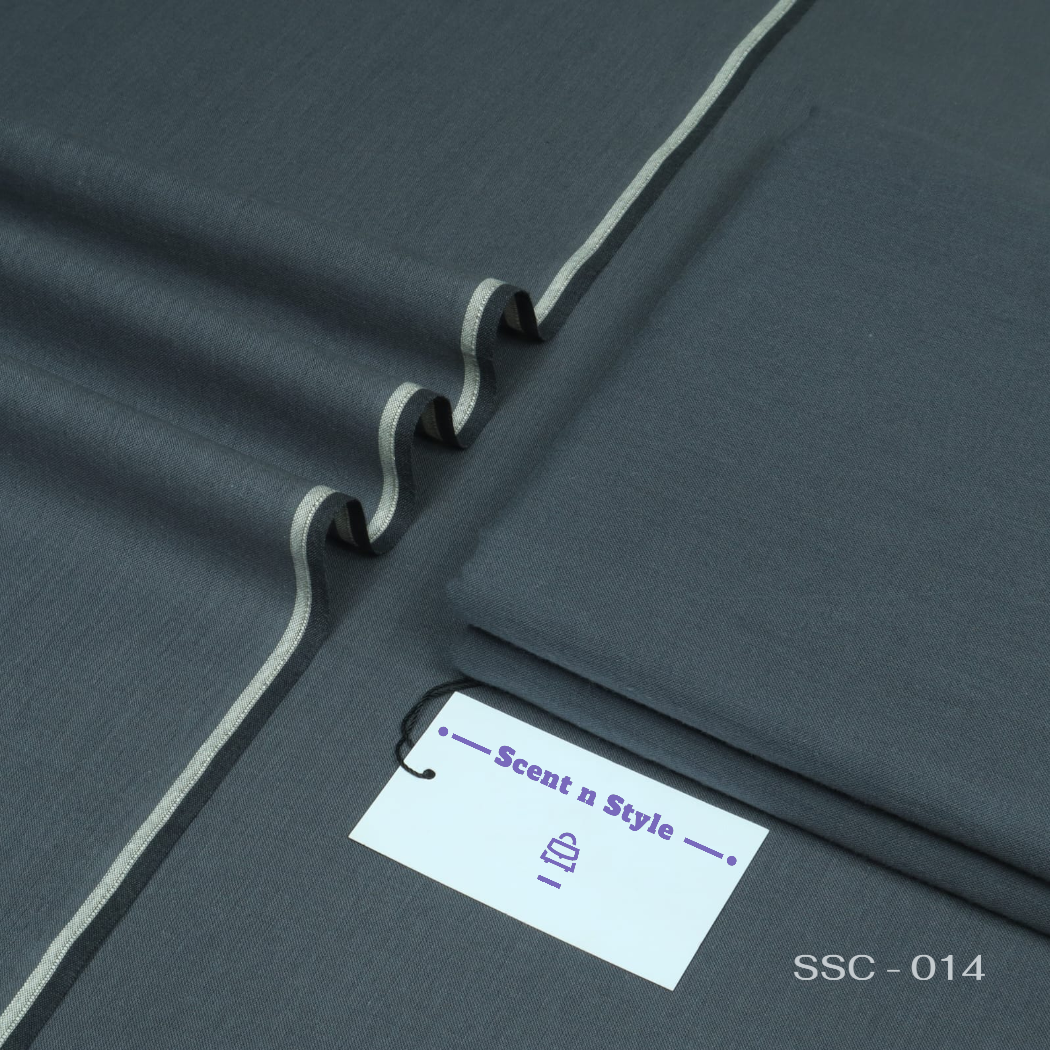 Smooth Grey Cotton Khaddar ( SSC - 014 )