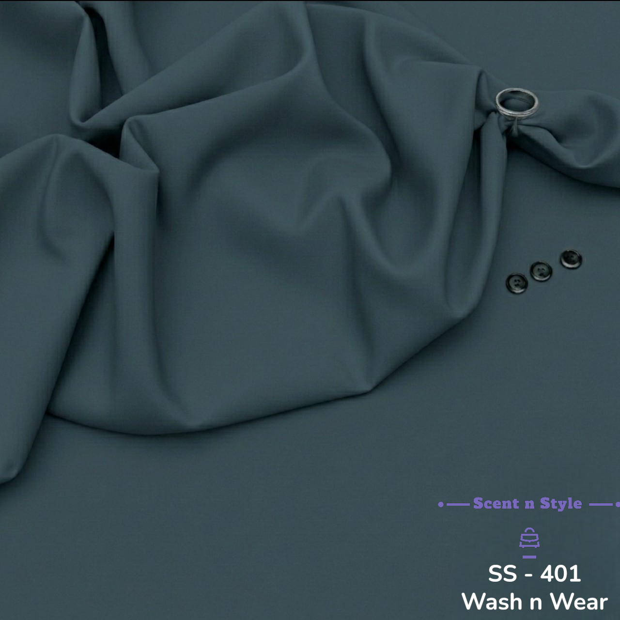 Greyish Blue Wash n Wear ( SS - 401 )