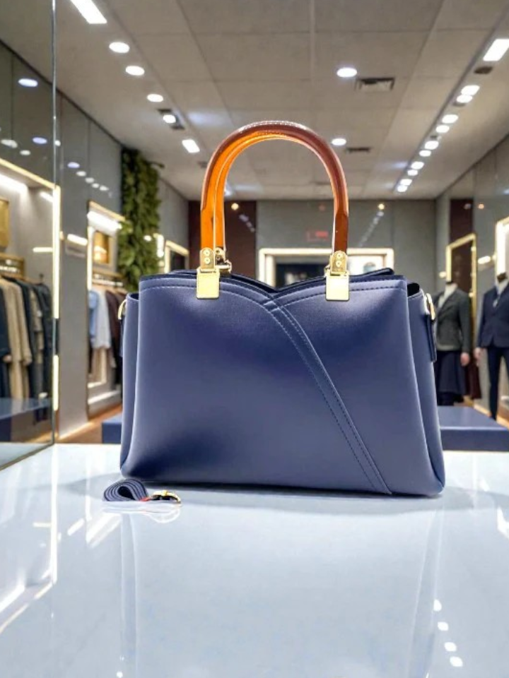 VIB - 004  ( Navy Blue Handbag )
